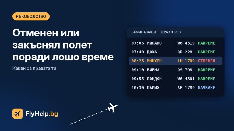 Отменен или закъснял полет поради лошо време — какви са правата ти? — FlyHelp.bg