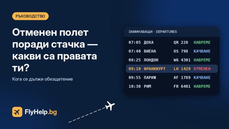 Отменен полет поради стачка — какви са правата ти? — FlyHelp.bg